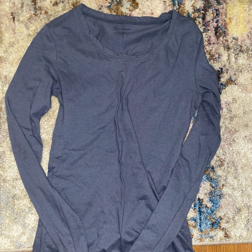 Blue Long Sleeve Top